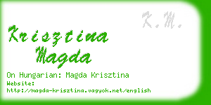 krisztina magda business card